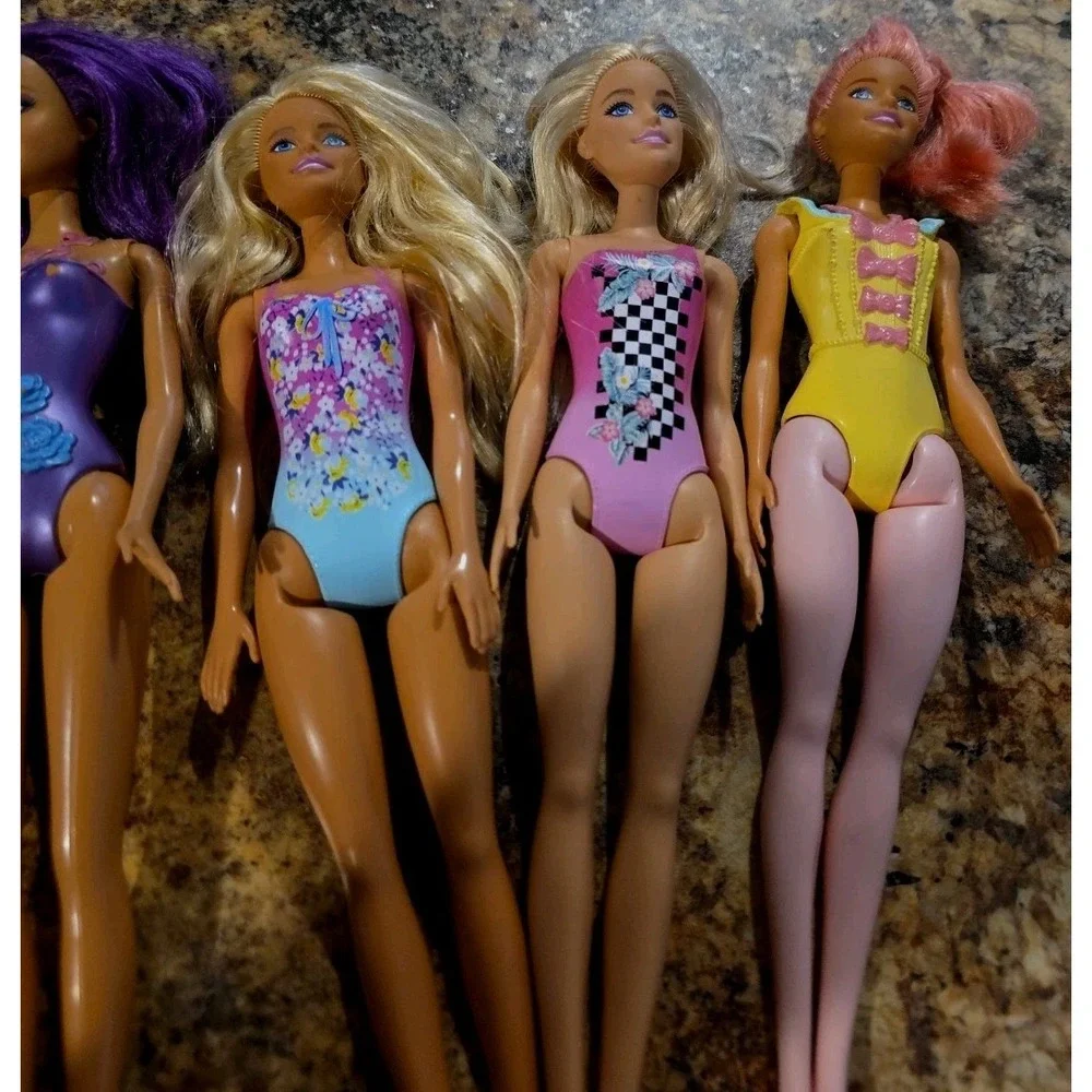 Barbie Dolls Lot Of 7. Cutie Reveal. Beach Barbie. Princess Vintage